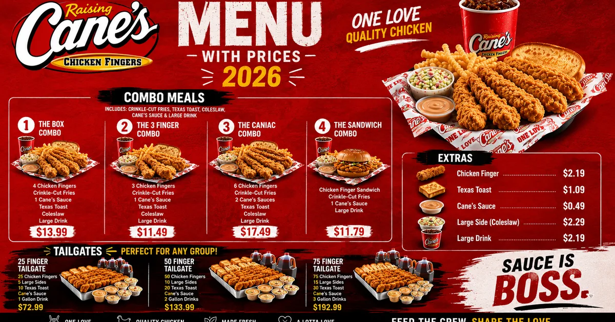 Cane’s Combos & Prices