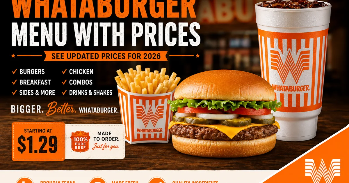 Whataburger Prices & Menu Guide 2026