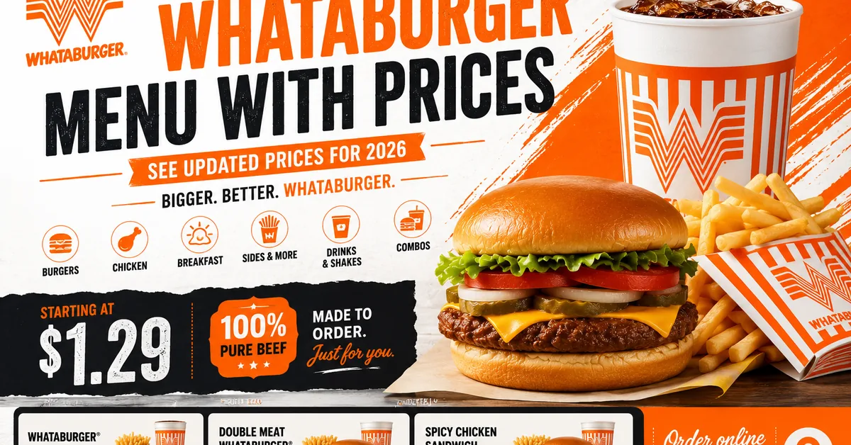 Latest Whataburger Menu With Prices