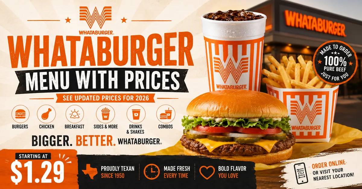Whataburger Menu With Prices 2026
