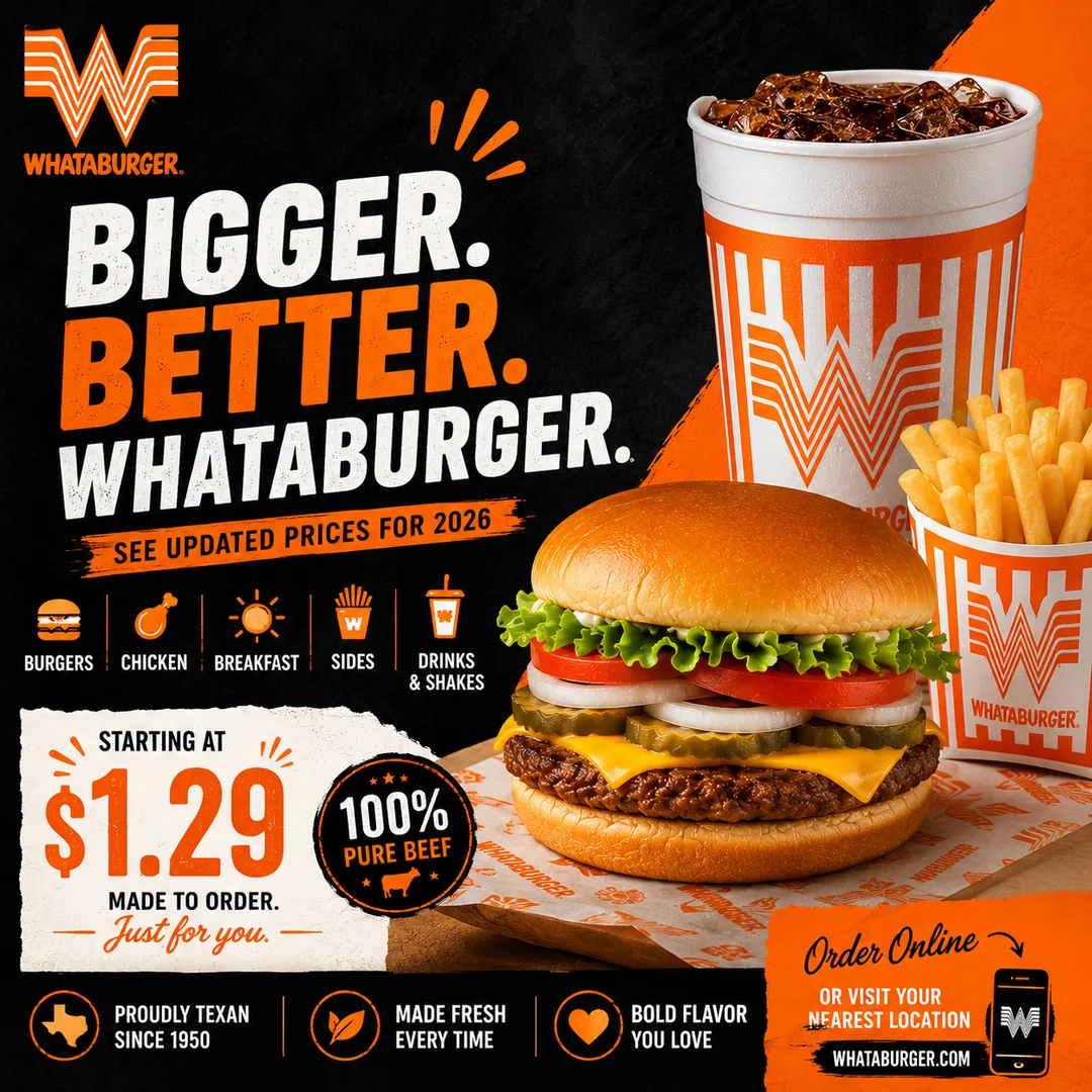 Updated Whataburger Menu With Prices