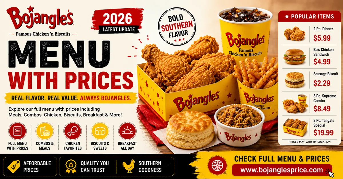 Bojangles Menu With Prices